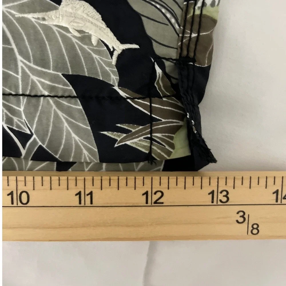 Tommy Bahama Relax Mens XL Swim Trunks Black Lime Green Tropical‎ Floral Shorts